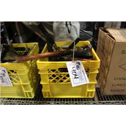 BIN OF ASSORTED TOOLS