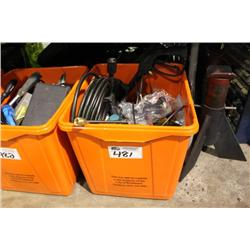 BIN OF ASSORTED TOOLS