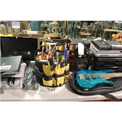 2 BINS OF TOOLS & TOOL BAG
