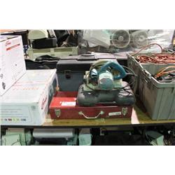 SAW -  ASSORTED TOOL BOXES & CONTENTS