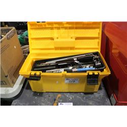 YELLOW TOOL BOX & CONTENTS