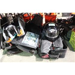 MOTORCYLCE JACKET -  HELMET & ASSORTED HOUSEHOLD