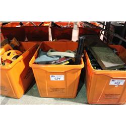 BIN OF ASSORTED TOOLS