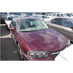 2003 RED CHEVROLET IMPALA 4DR SEDAN