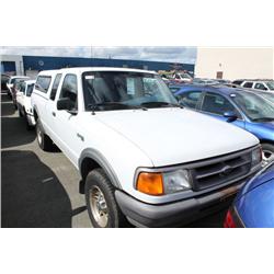 1996 WHITE FORD RANGER XL PICK UP