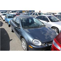 2002 BLUE CHRYSLER NEON 4DR SEDAN