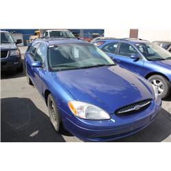 2003 BLUE FORD TAURUS 4DR HATCHBACK