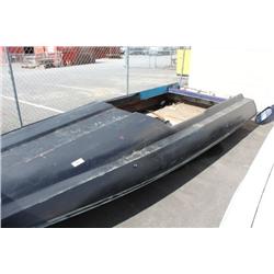 BLACK FIBERGLASS BOAT