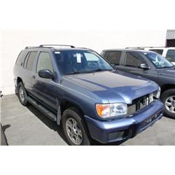 2002 BLUE NISSAN PATHFINDER CHILKOOT 4DR SUV