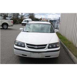 2005 WHITE CHEVROLET IMPALA 4DR SEDAN