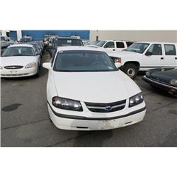 2002 WHITE CHEVROLET IMPALA 4DR SEDAN
