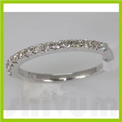 Genuine 0.33 ctw Diamond Ring 14K White Gold