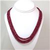 Image 1 : Natural Ruby Necklace 3 Rows Round Cut 359.05 total ctw L-3