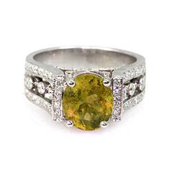 Genuine 3.04 Ctw Citrine Ring 14Kt White Or Yellow  Gold