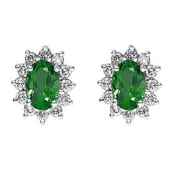 Genuine 2.08 ctwEmerald Earring 14kt Yellow or White Gold 2.1g