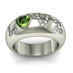 Genuine 0.74 ctw Emerald & Diamond Ring 14kt White or Yellow Gold 9g