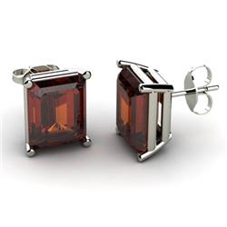 Genuine 7.0 ctw Garnet Earring 14ktWhite or Yellow Gold 3.5g