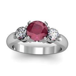 Genuine 1.75 ctw Ruby & Diamond White or Yellow Gold 10kt 4.25g