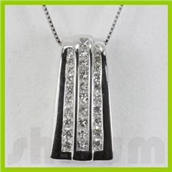 Genuine 0.94ctw Diamond Necklace 14K Gold 3.97g