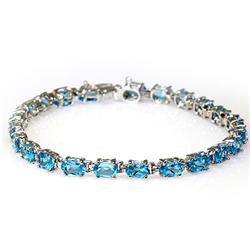 Genuine Blue Topaz 11.45Ctw Bracelet 10K