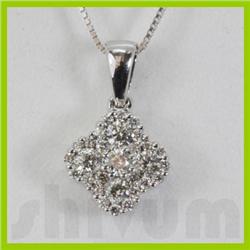 Genuine 0.62ctw Diamond Necklace 14k Gold 1.75g