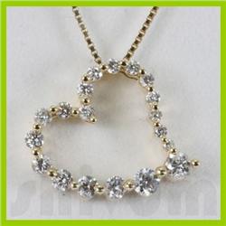 Genuine 0.5ctw Diamond Necklace 14K Gold 1.62g