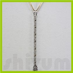 Genuine 0.16ctw Diamond Necklace 14k Gold 0.94g