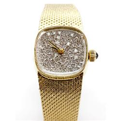 Authentic Lucien Piccand Diamond Women Watch 14k Yellow Gold, 28.16g