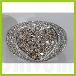 Genuine 1.33 ctw Diamond Ring 14K White Gold