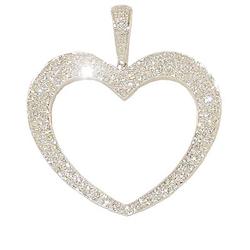 Genuine 18Kt White Gold Pendant With Chain 91 Diamonds 59 Pts Diamond Necklace