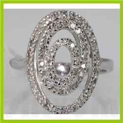 Genuine 0.41 ctw Diamond Ring 14K White Gold