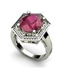 Image 1 : Genuine 6.08 ctw Ruby & Diamond Ring White or Yellow Gold 10kt 4.3g
