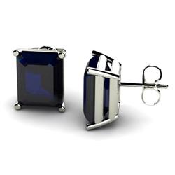 Genuine 3.50 ctw SapphireEarring 14ktWhite or Yellow Gold 3g