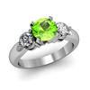Image 1 : Genuine 1.55 ctw Peridot & Diamond White or Yellow Gold 10kt 4.25g