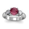 Image 1 : Genuine 1.75 ctw Ruby & Diamond Ring White or Yellow Gold 14kt 4.25g
