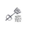 Image 1 : 2.00 ctw Round cut Diamond Stud Earrings, F-G, SI-I, (screw back)