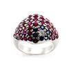 Image 1 : Genuine  3.11 Ctw Ruby, Sapphire Ring 14Kt White Or Yellow  Gold