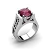 Image 2 : Genuine 3.79 Ctw Ruby Ring 14Kt White Or Yellow  Gold