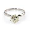 Image 2 : Genuine Solitaire Ring 1.6ctw & Diamond Ring 14KTGold 5.25
