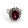 Image 2 : Genuine Rubellite Tourmaline 4.60 ctw & Diamond Ring 10KTGold 7