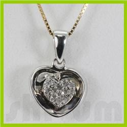 Genuine 0.12ctw Diamond Necklace 10k Gold 1.58g
