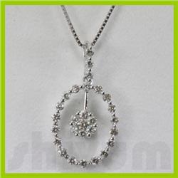 Genuine 0.52ctw Diamond Necklace 18k Gold 1.44g