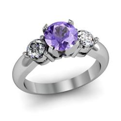 Genuine 1.70 ctwTanzanite & Diamond White or Yellow Gold 10kt 4.25g