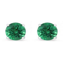 Genuine 2.52 ctw Emerald Stud Earring 14kt Yellow or White Gold 0.92g