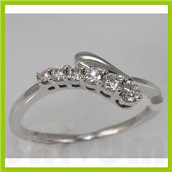 Genuine 0.29 ctw Diamond Ring 14K White Gold