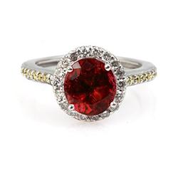 Genuine 2.30 Ctw Ruby Ring 14Kt White Or Yellow  Gold