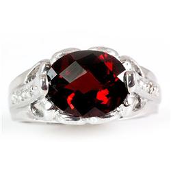 Genuine  GARNET   4.70  ctw Diamond Ring  10KT  5.25g  RS7.0