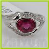 Image 1 : Genuine 2.09 ctw 14k Ruby & Diamond White Gold Ring