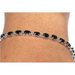 Genuine Dark Sapphire 8.05Ctw Bracelet 10K