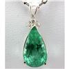 Image 1 : Genuine 11.18 ctw Pear Cut Ruby Light & Diamond Necklace 14kt White Gold